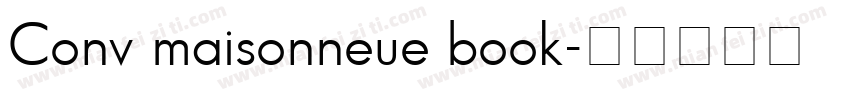 Conv maisonneue book字体转换